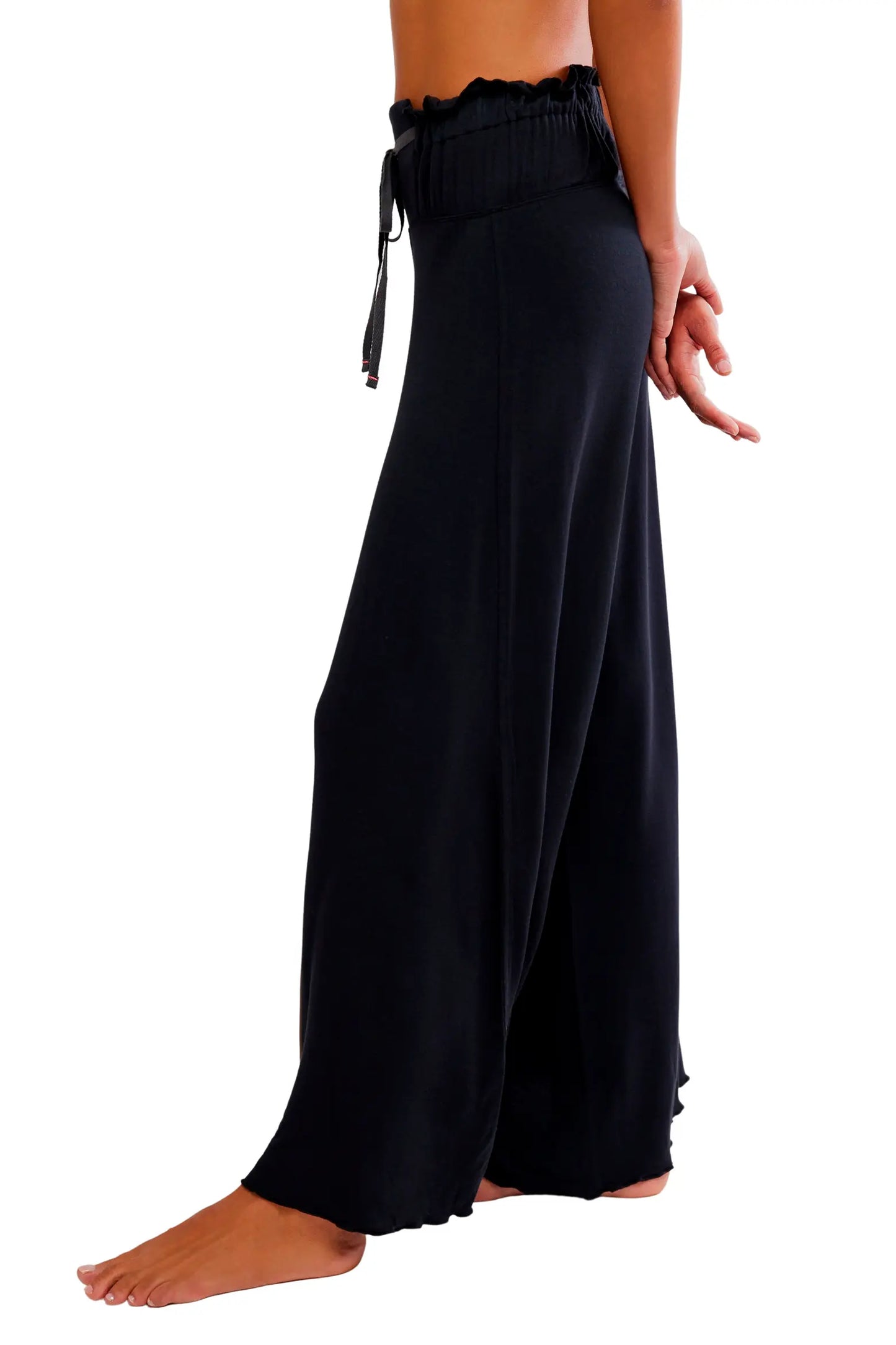 Free People -  Dream State Wide-Leg Pants - BLACK