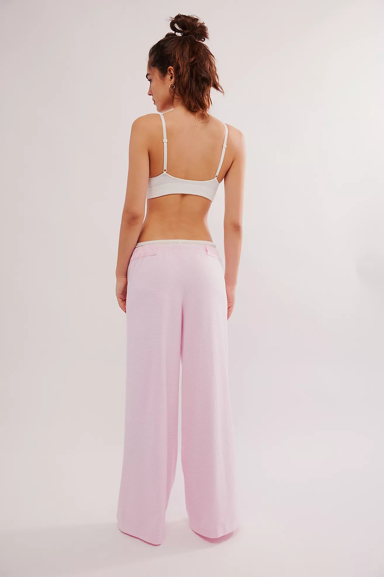 Free People- Out And About Stripe Lounge Pants - PINK