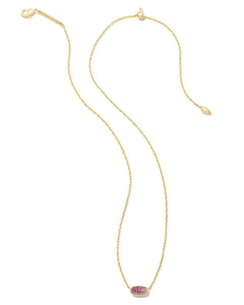 Kendra Scott - Grayson Gold Crystal Pendant Necklace - PINK OMBRE