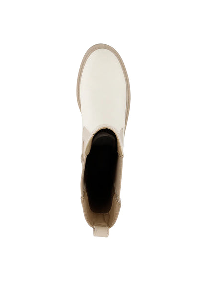 MIA Remi Color-Block Chunky Platform Boots – Beige Bone