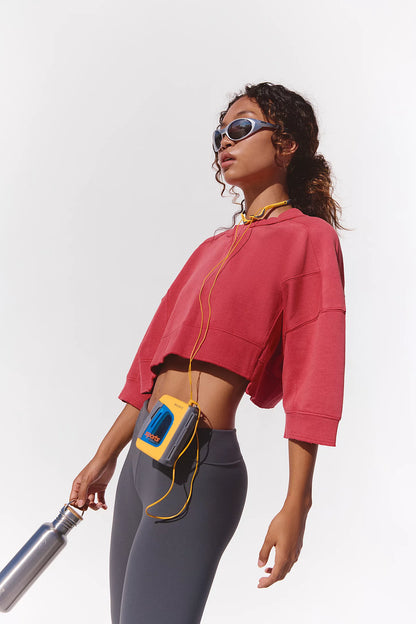 Free People - Intercept Short Sleeve Pullover - Candy Apple Red