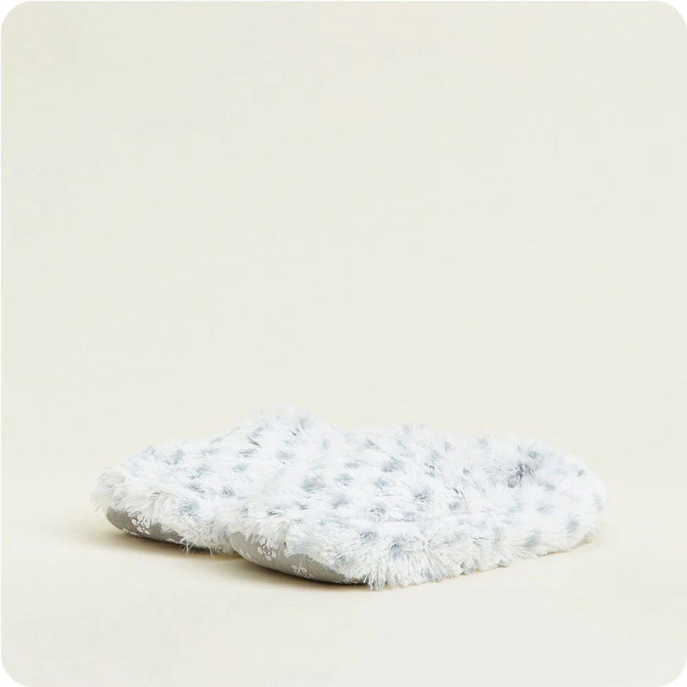 WARMIES - Snowy Dot Microwavable Slippers - Lavender Scented Heated Foot Warmers