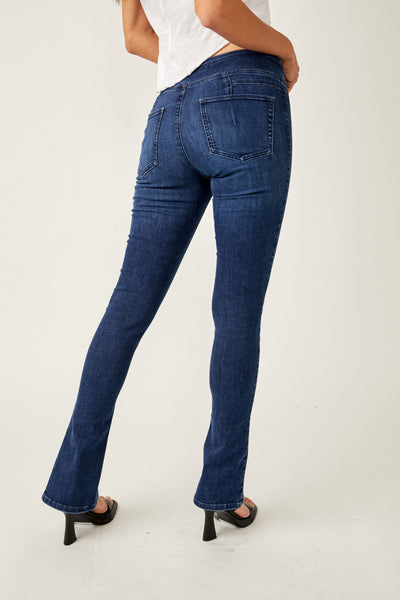 Free People - Double Dutch Pull On Slit - Blue Muse