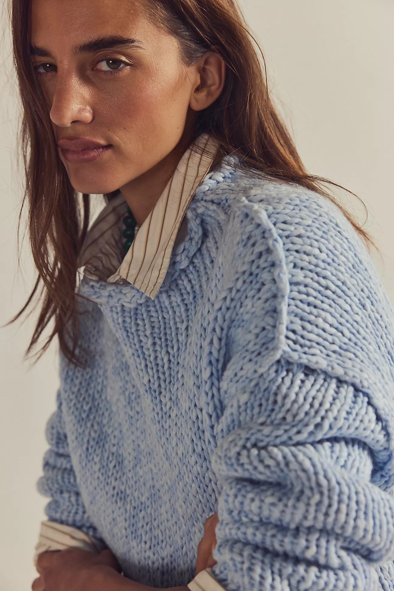 Free People - Opal Rollneck Knit Sweater - CASHMERE BLUE