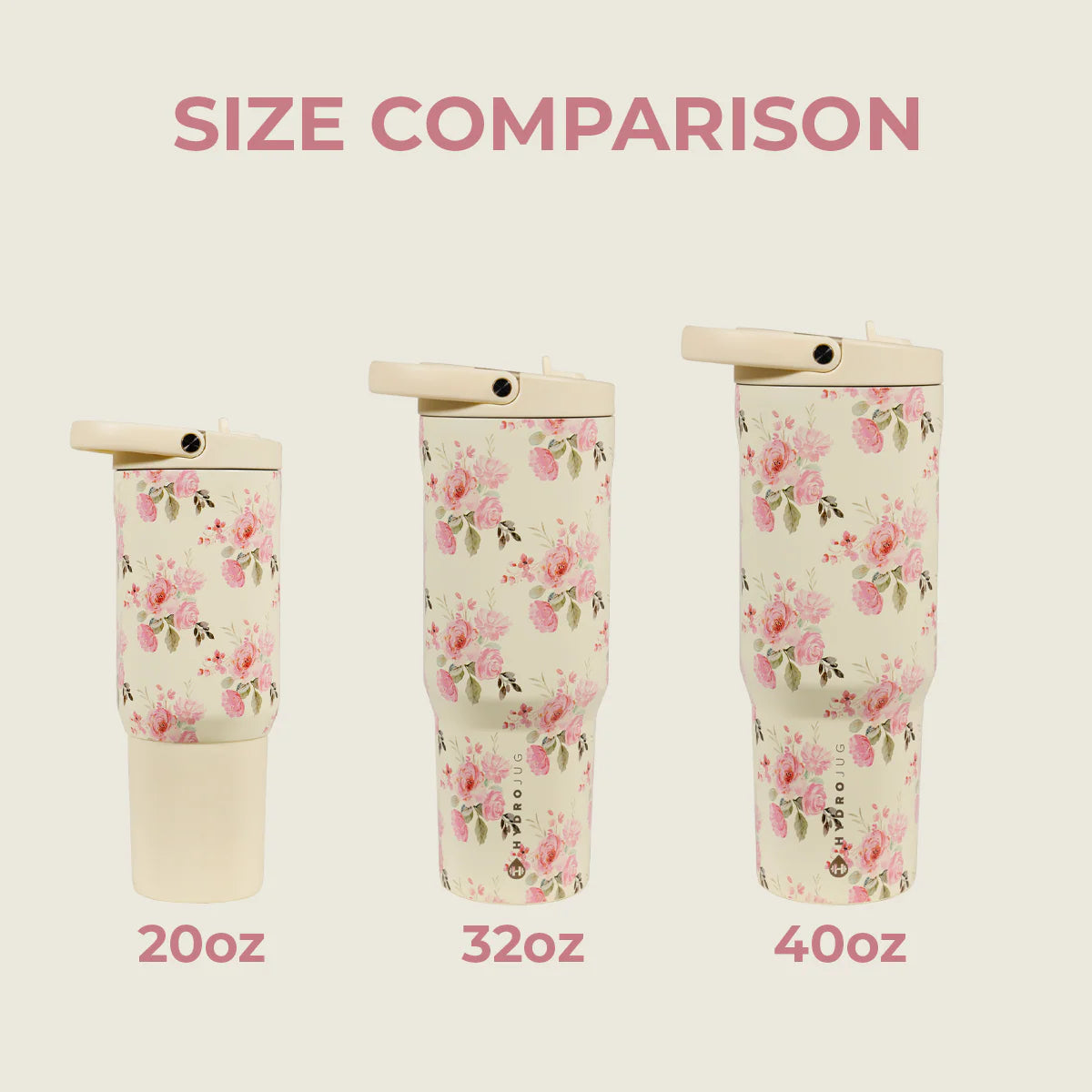 HydroJug - Keepsake Floral Edition | 32oz Sport Tumbler Leakproof & Insulated
