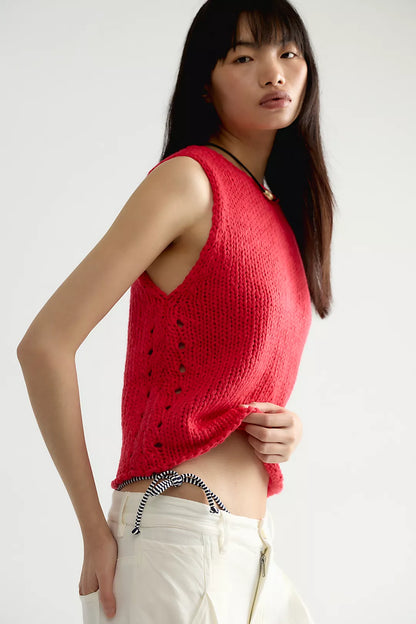Free People - Opal Knit Tank - Sour Sweet (Red)