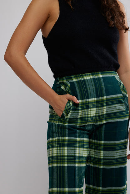 Free People - Acadia Trouser - Green Combo