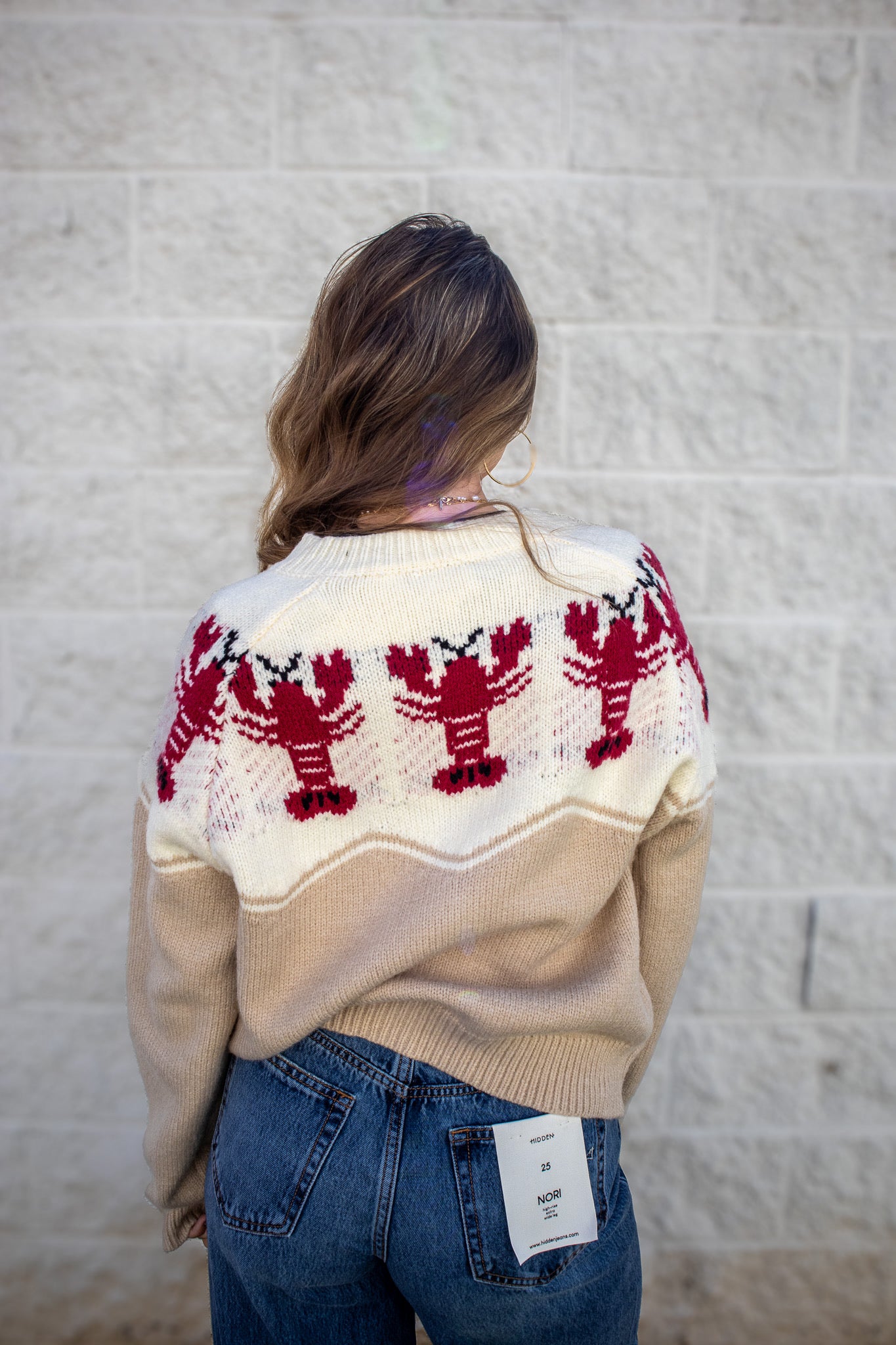 Coastal Catch Lobster Cardigan