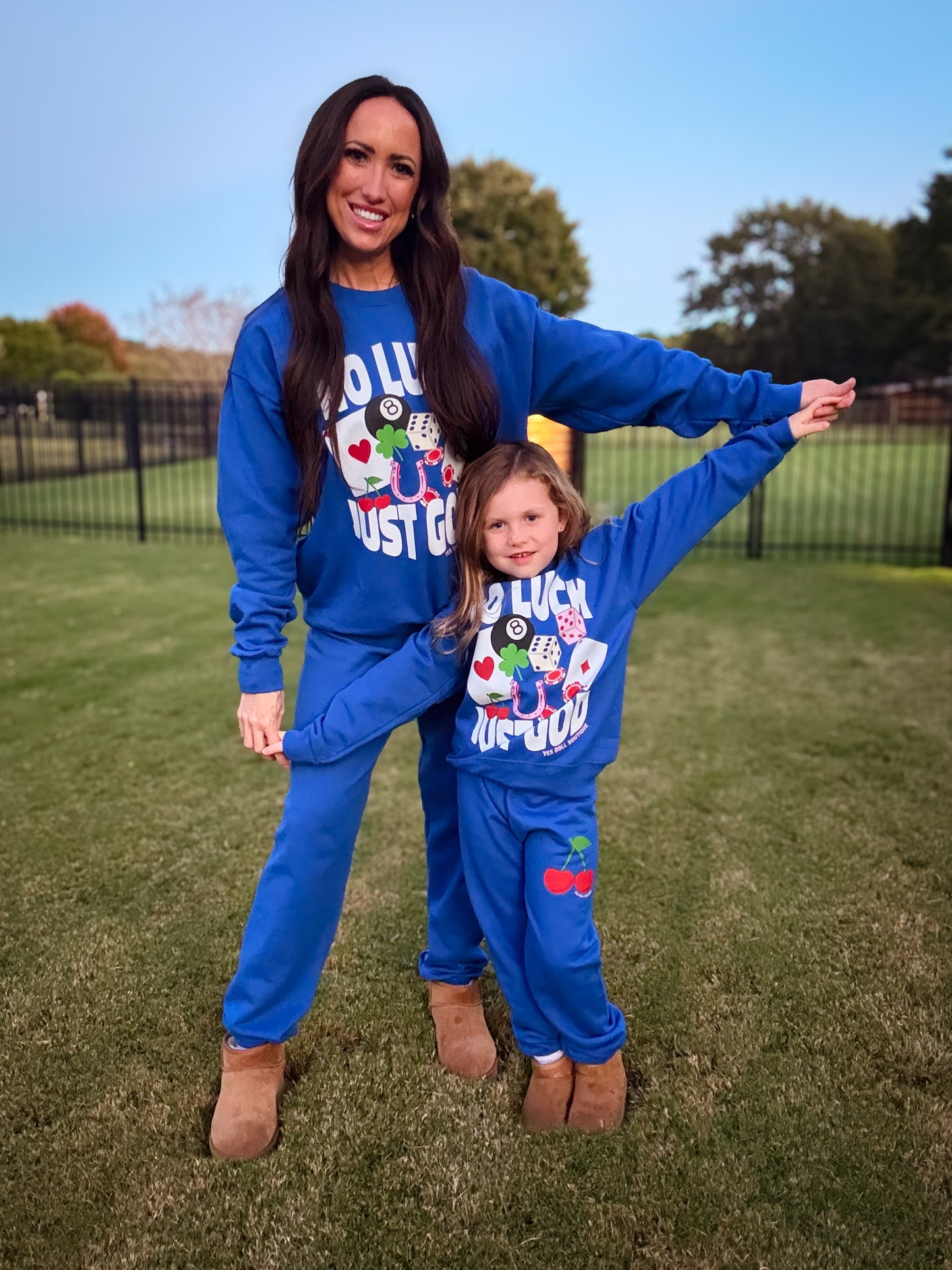 No Luck Just God Graphic Sweatpants - KIDS