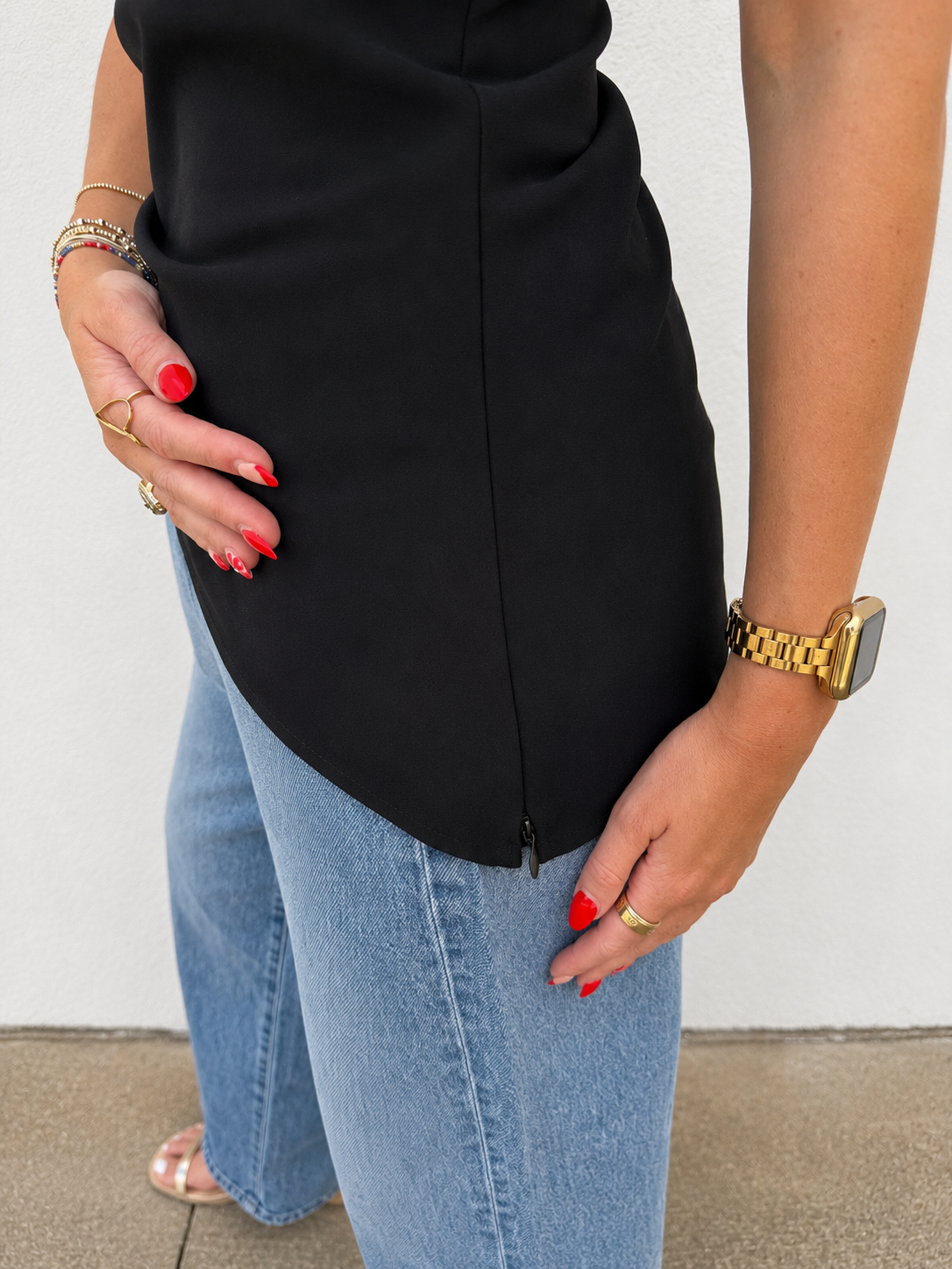 Midnight Muse Asymmetrical Strapless Top