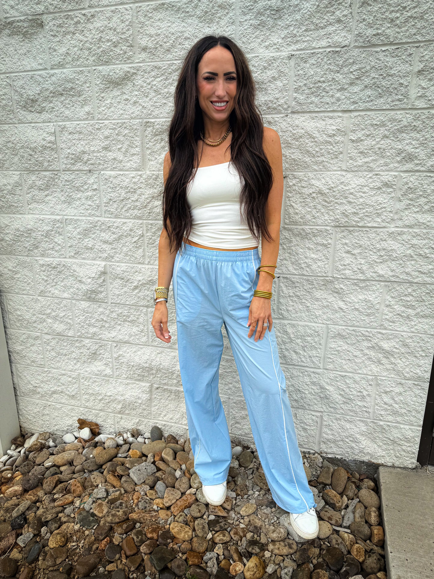 Glacier Motion Blue Track Pants