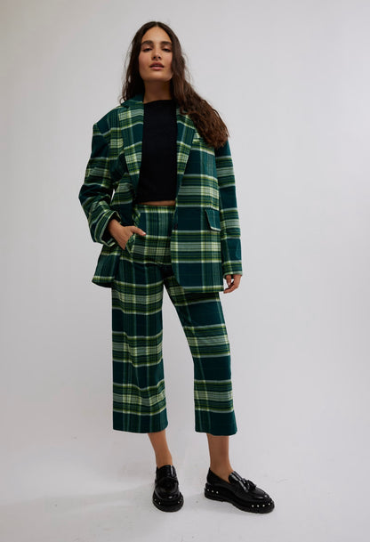 Free People - Acadia Trouser - Green Combo