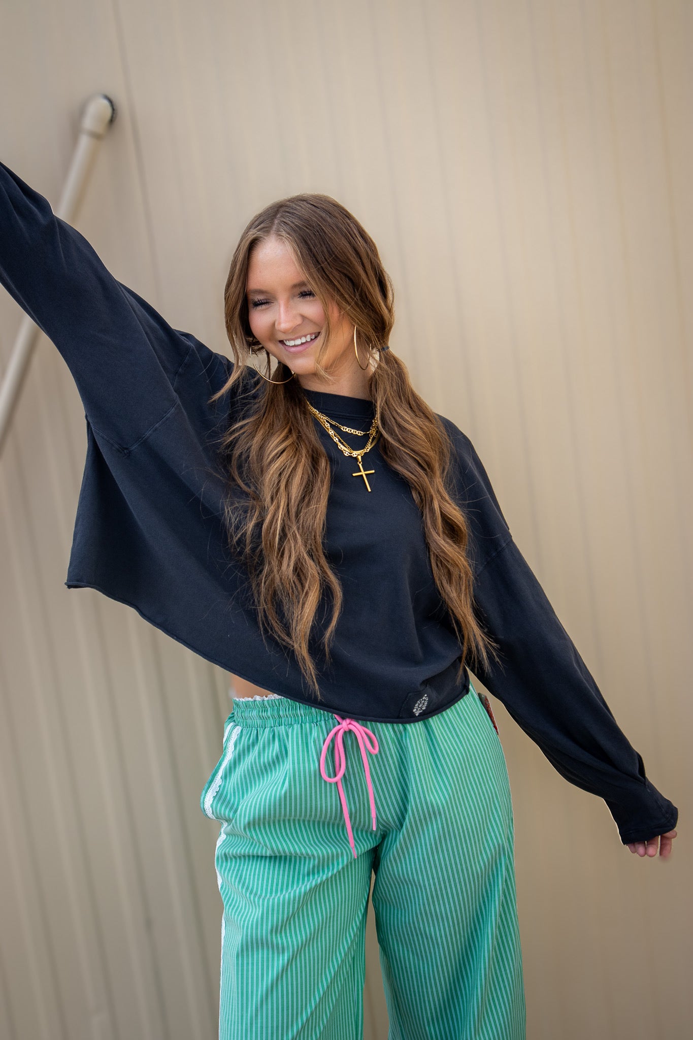 Free People - Inspire Layer Tee - BLACK