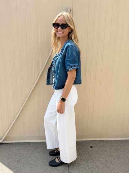 HIDDEN - Baseball Jersey Denim Shirt