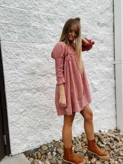 Free People - Star Dip Mini Dress - Glass Roses Combo