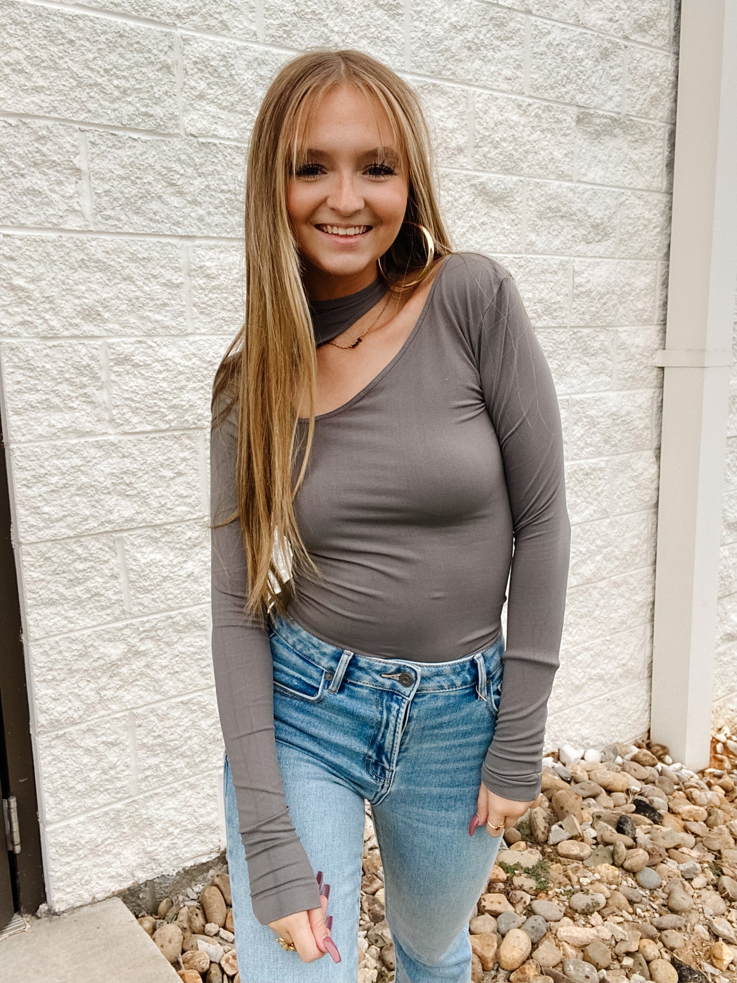 Free People - Cut It Out Seamless Long Sleeve - MULLED BASIL