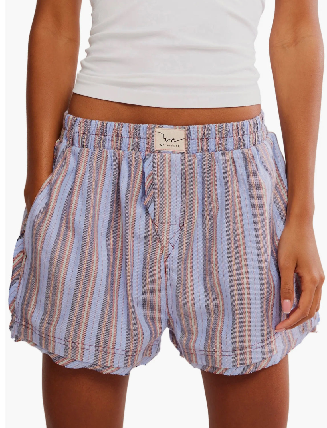 Free People - Day to Day Flannel Boxer Pajama Shorts