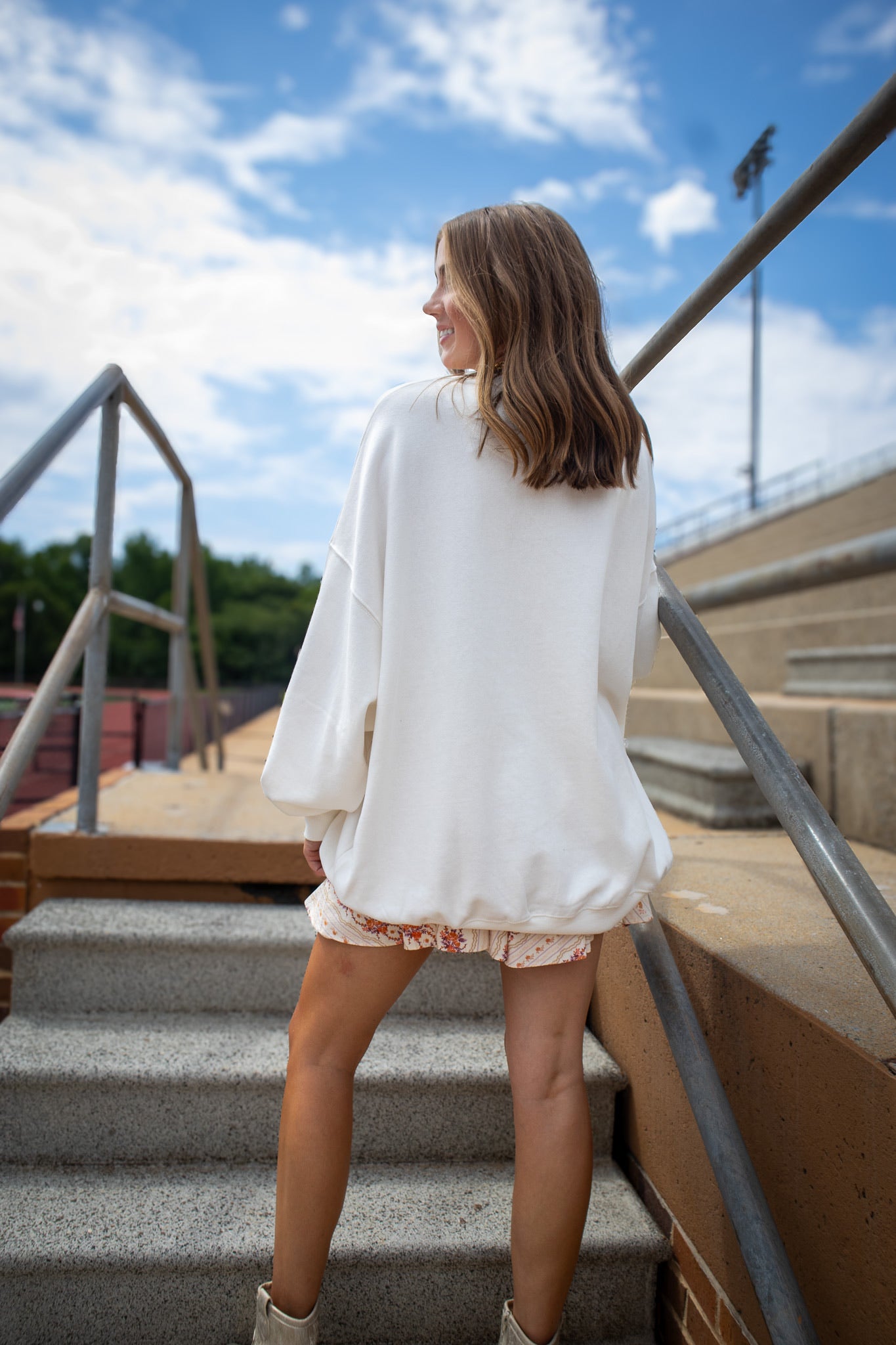 Clemson Textured Football Crewneck