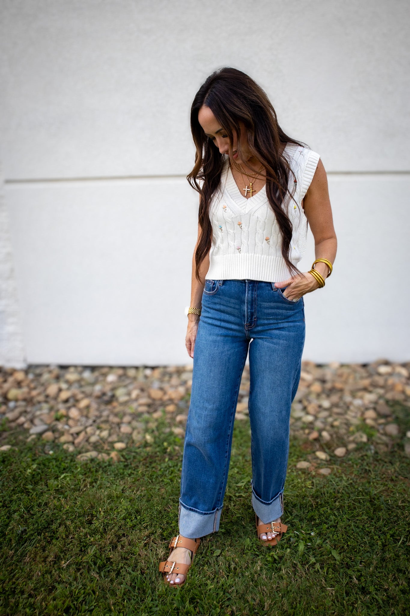 Free People - Plumeria Floral Vest - IVORY COMBO – Yes Doll Boutique