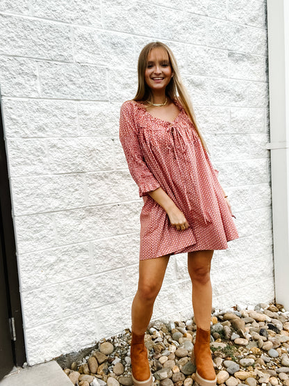 Free People - Star Dip Mini Dress - Glass Roses Combo