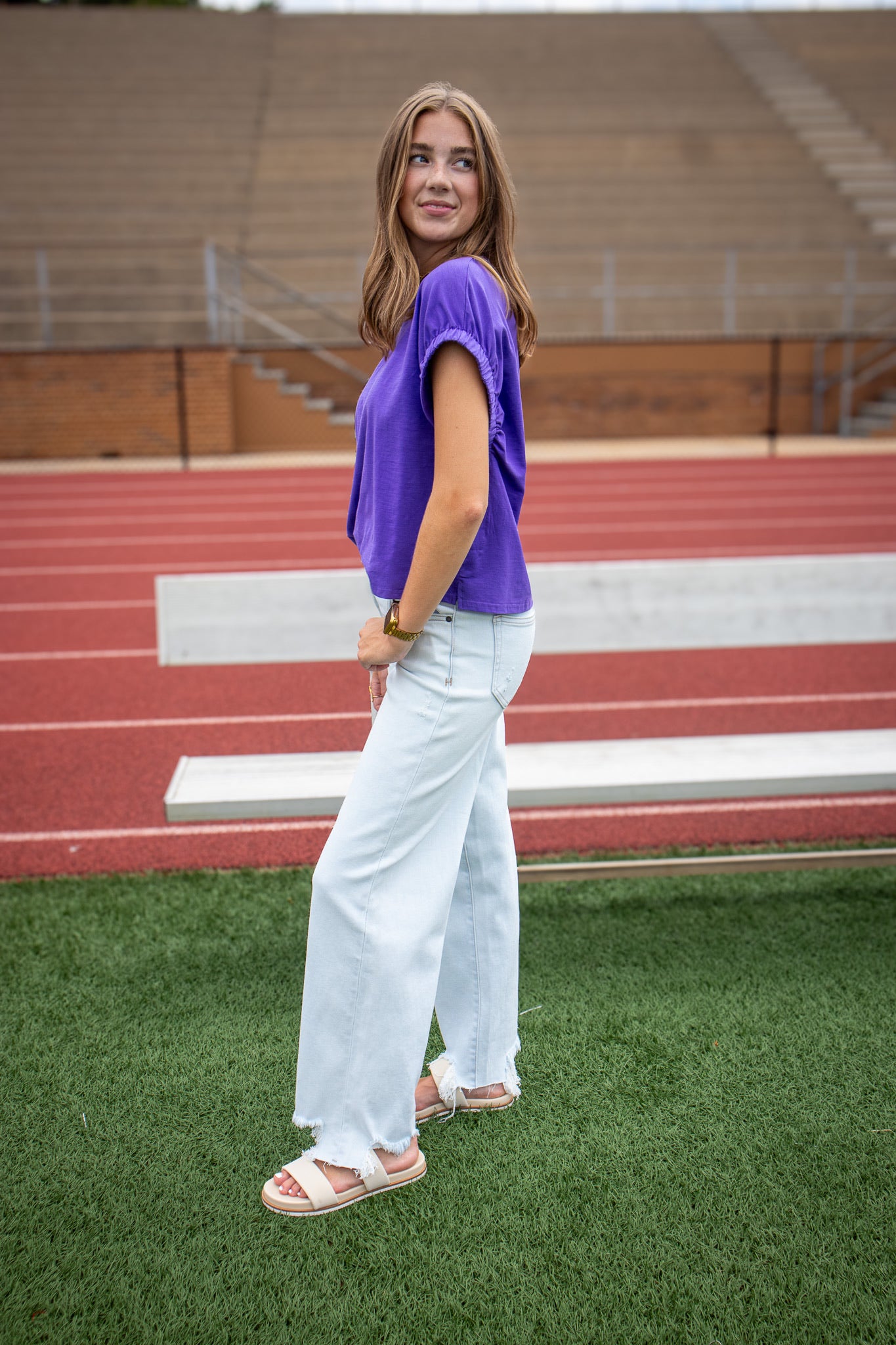 Hidden - Nori Super Light Wash 31" Mid Rise Wide Leg Jeans