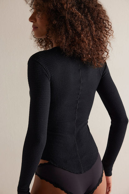 Free People - Going Places Cardi - BLACK