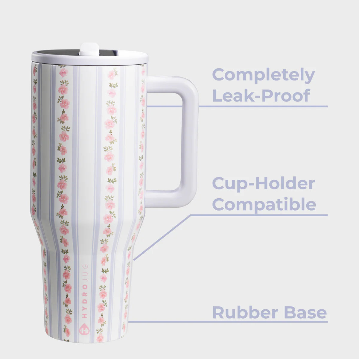 HydroJug - Primrose Floral Edition - Traveler 40oz Leakproof Tumbler