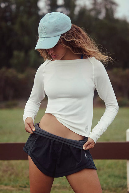 Free People - On The Go Run Shorts - Black