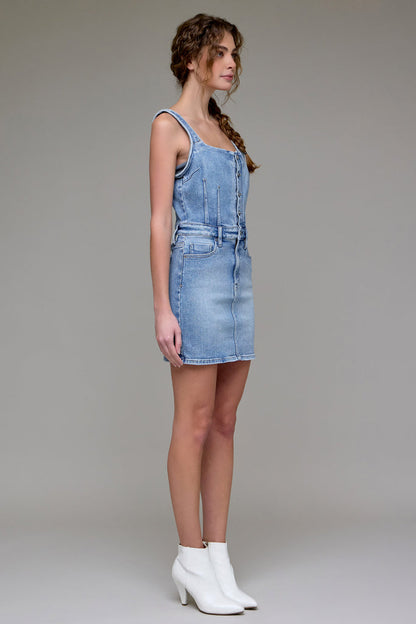 Hidden - Roxy Denim Stretch Mini Dress