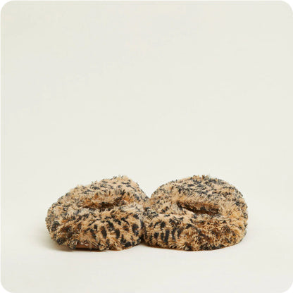 WARMIES®- Leopard Microwavable Slippers – Lavender Scented Heated Foot Warmers