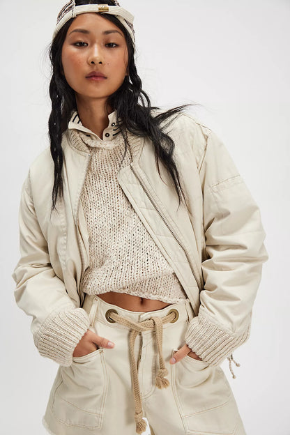 Free People - Moxie Barrel Shorts - WHITE