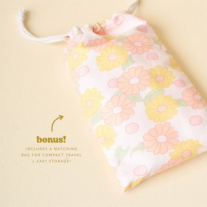 XL Quick-Dry Beach Towel - Daisy Craze Peach