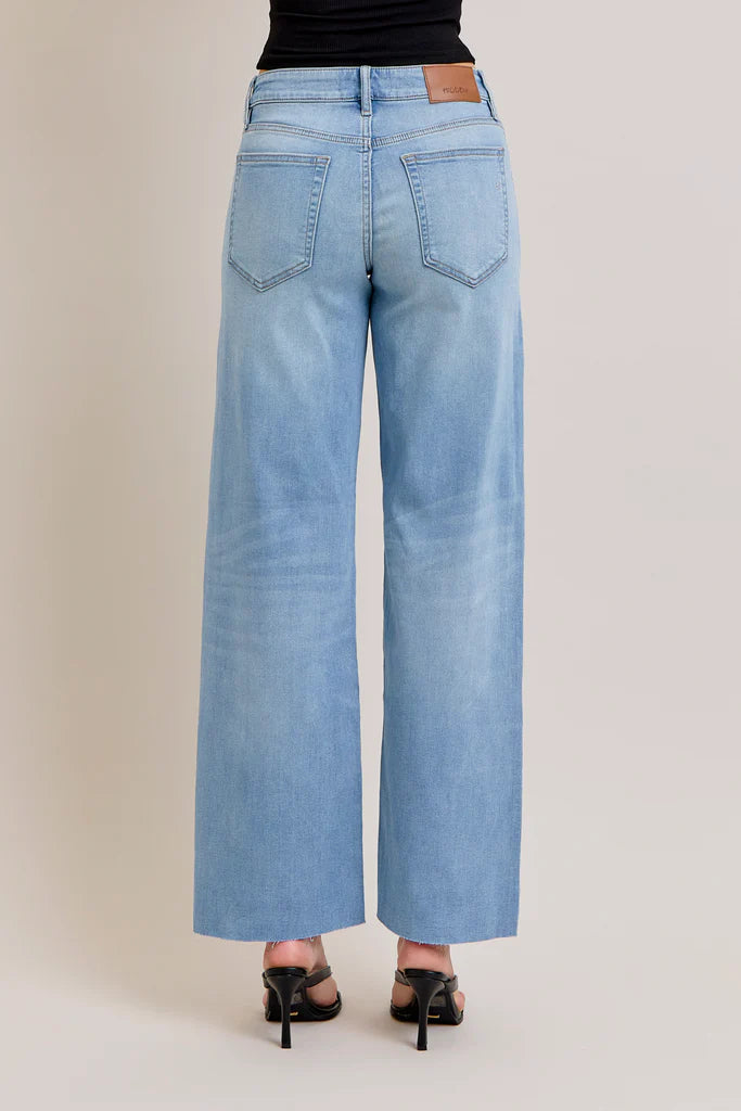 Hidden - LOGAN - Vintage Wash Stretch Mid Rise Dad Jean