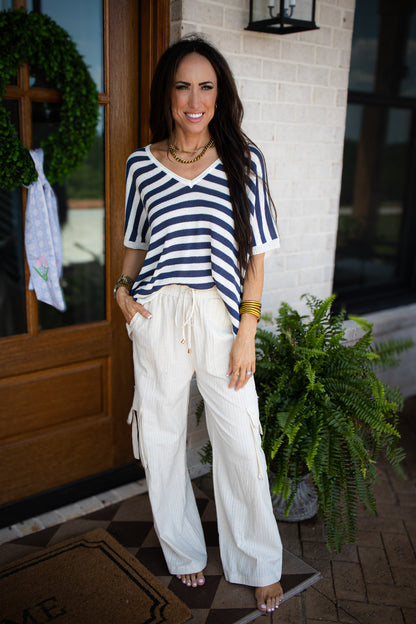 Ocean Escape Linen Cargo Pants