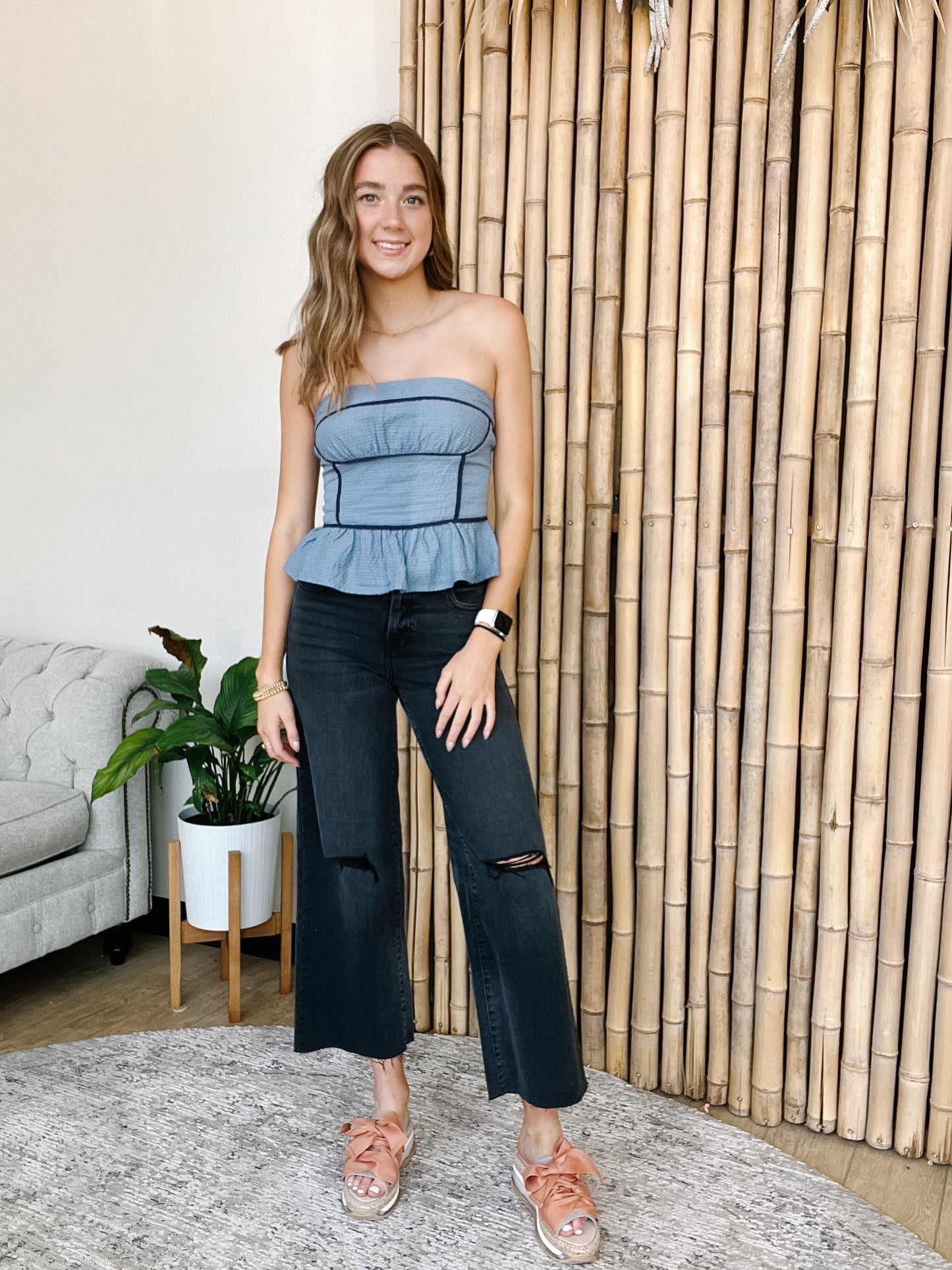 Free People - Tara Tube Top - Faded Denim