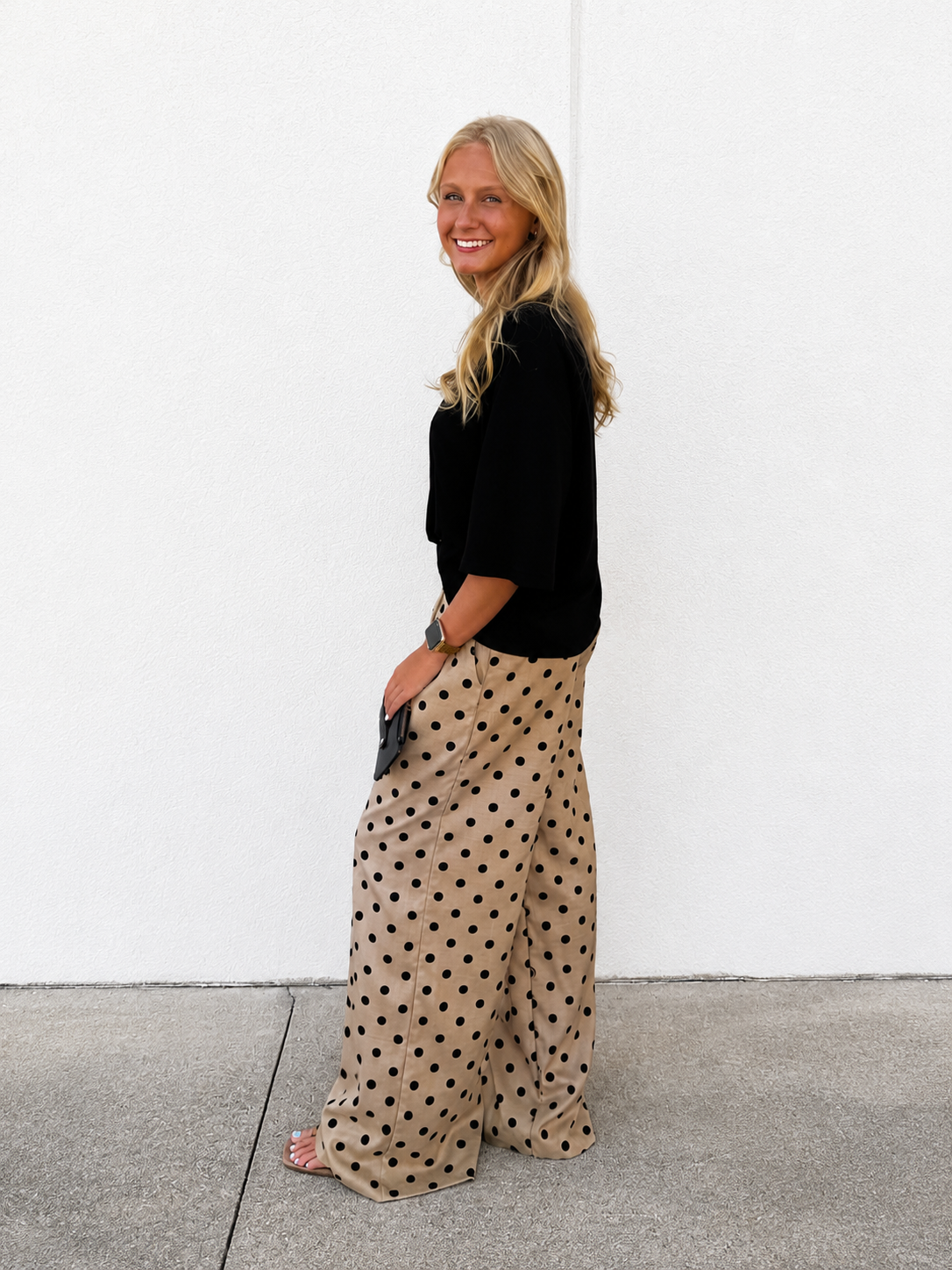Classic Dot Wide Leg Pants