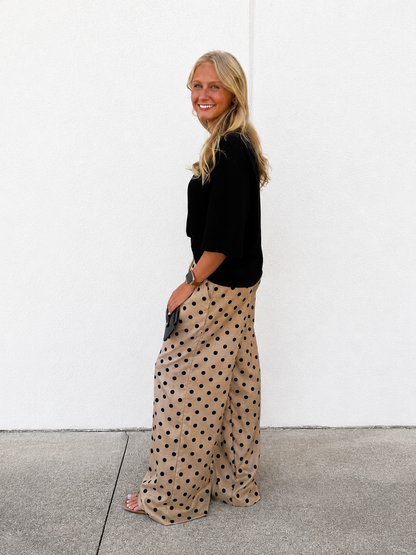 Classic Dot Wide Leg Pants