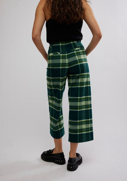 Free People - Acadia Trouser - Green Combo