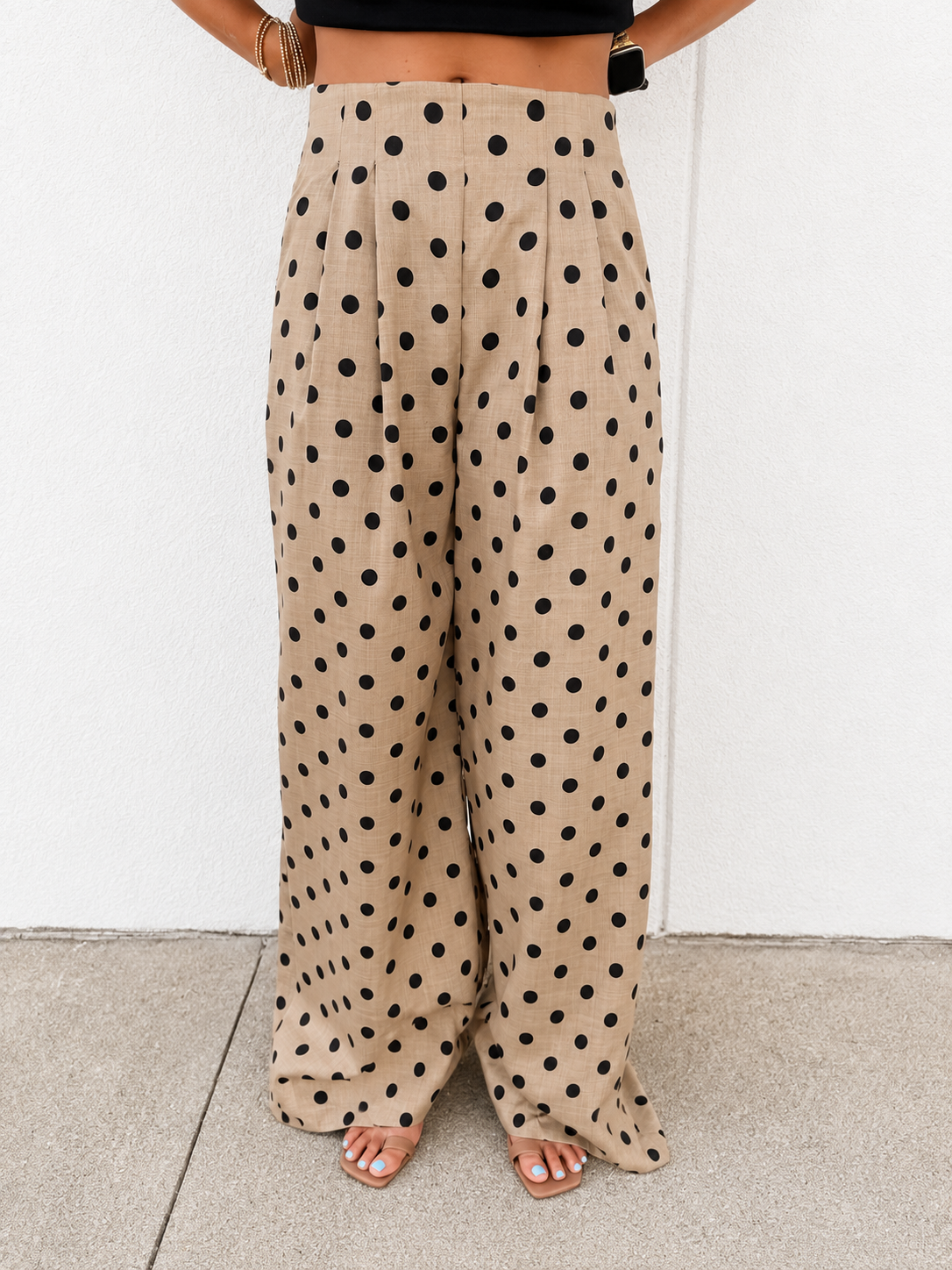 Classic Dot Wide Leg Pants