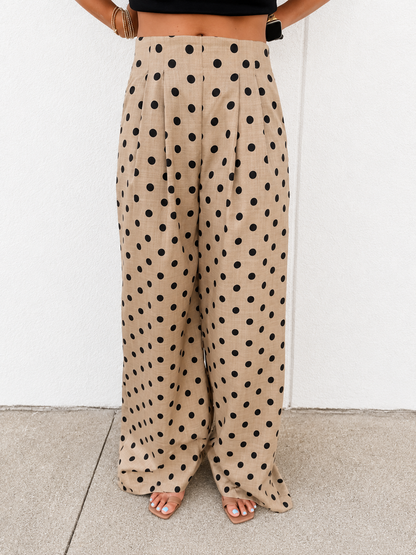 Classic Dot Wide Leg Pants