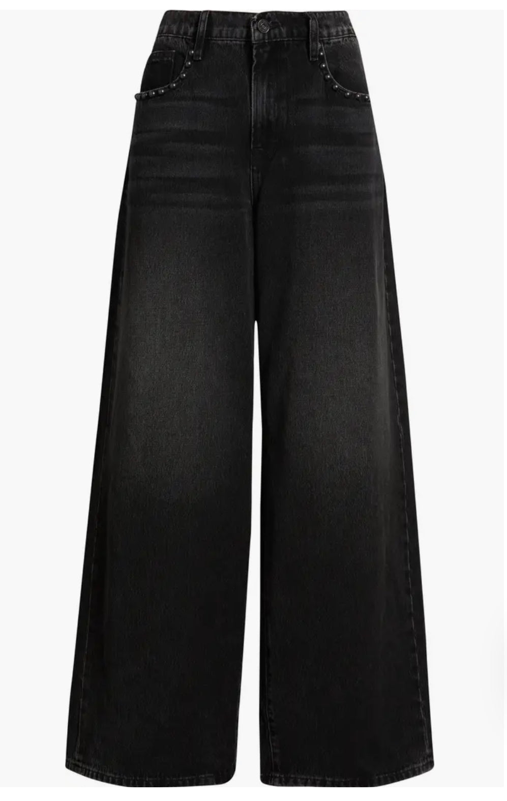 Hidden - Alyx Black Oversized Low Slung Studded Baggy Jeans