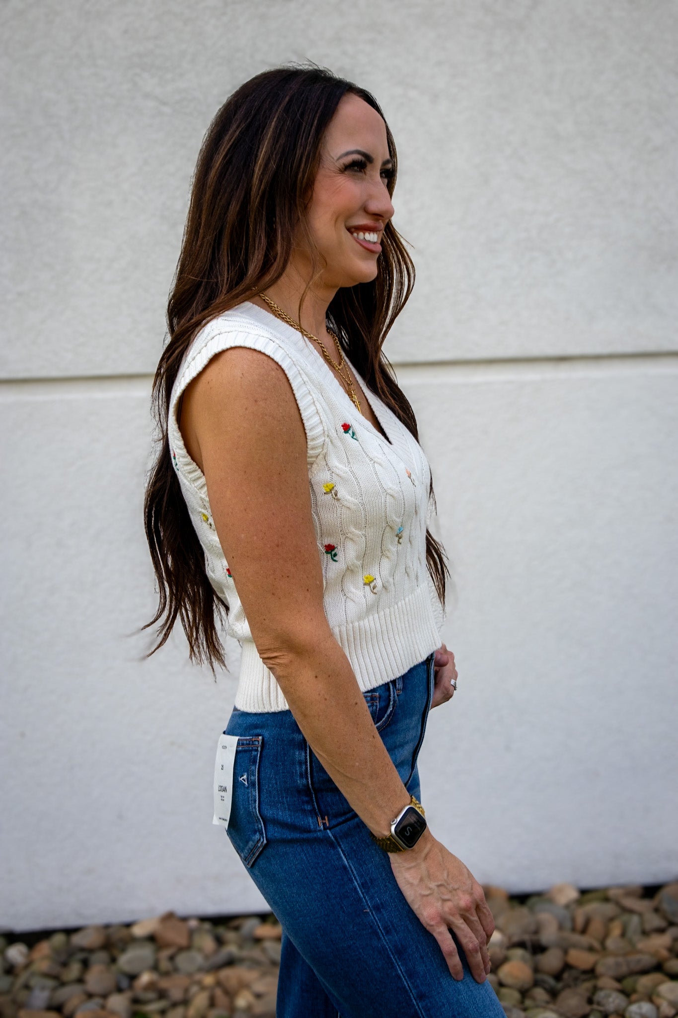 Free People - Plumeria Floral Vest - IVORY COMBO