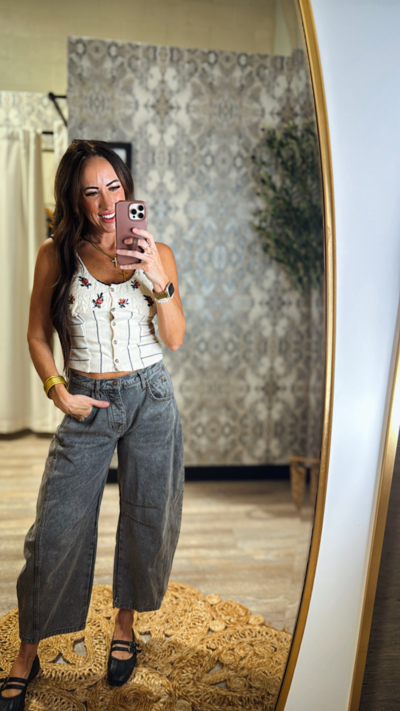 Free People - Rose Bud Knit Top - IVORY COMBO