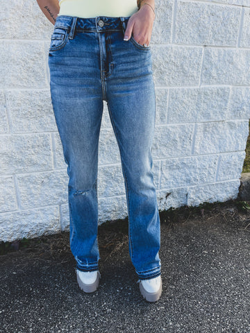 Hidden - Vintage Wash Distressed Stretch Jeans