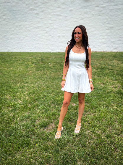 White Horizon Mini Dress