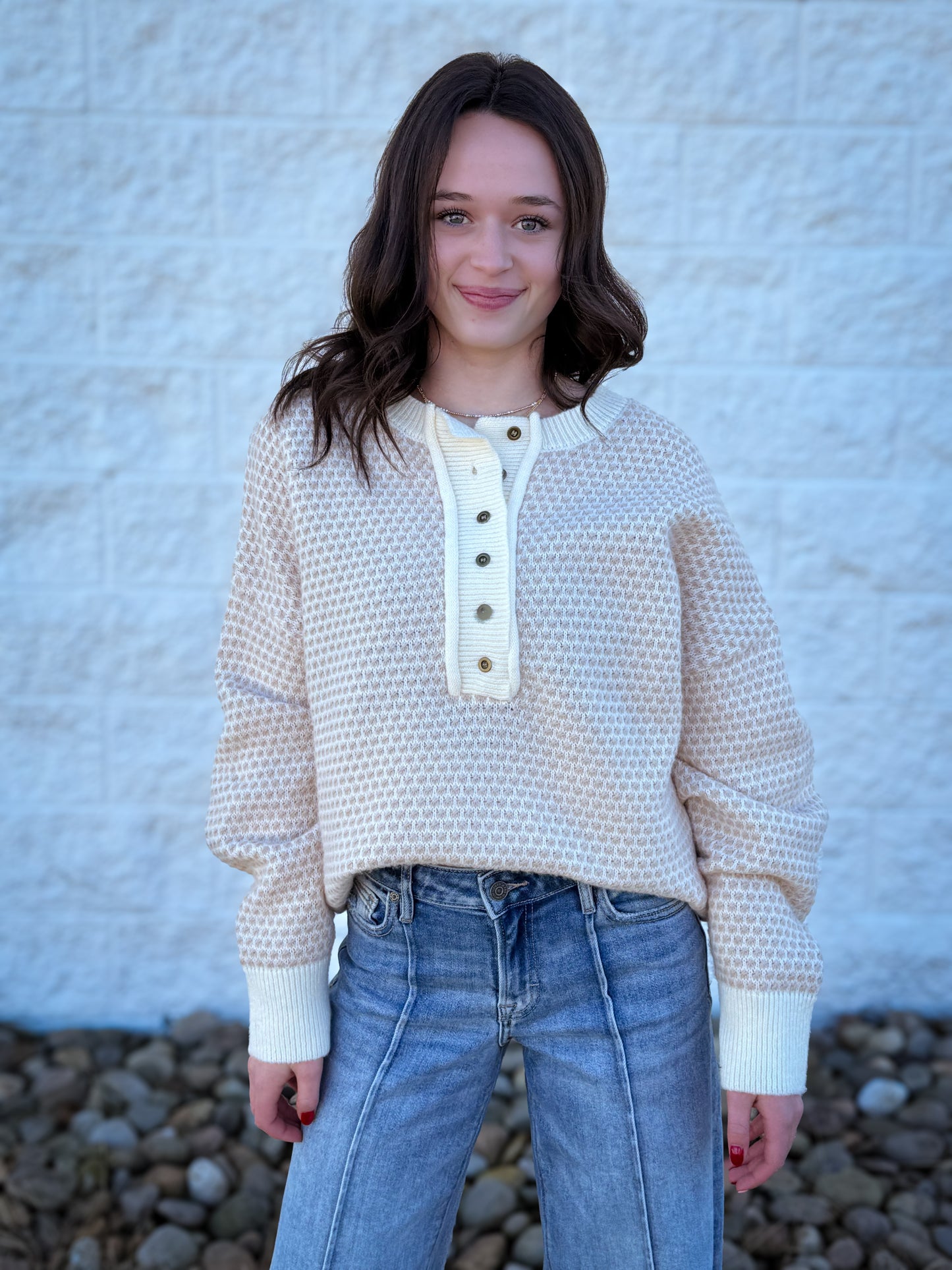 Winter Beige Oversized Sweater