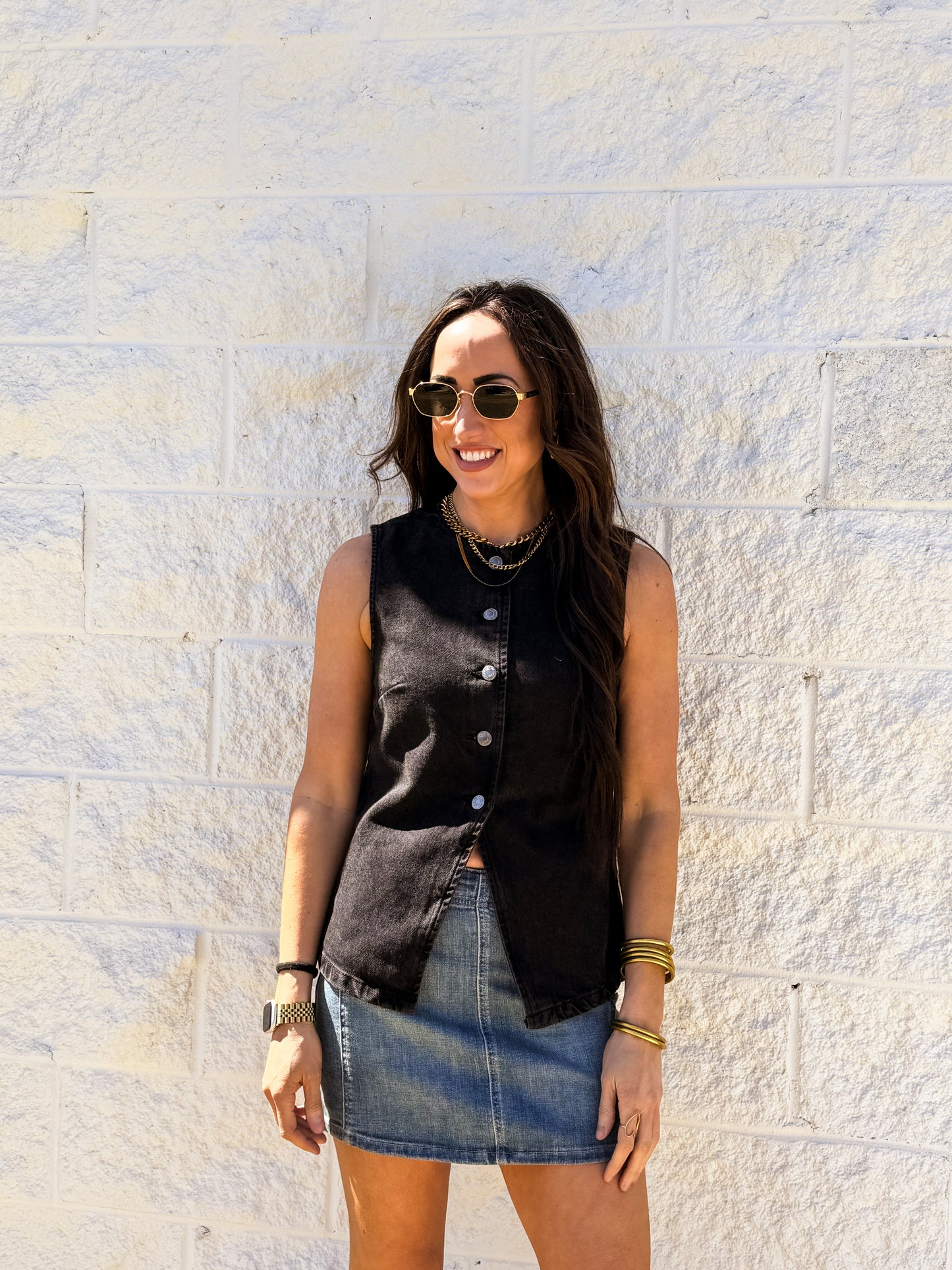 Free People - Aimee Vest - Black