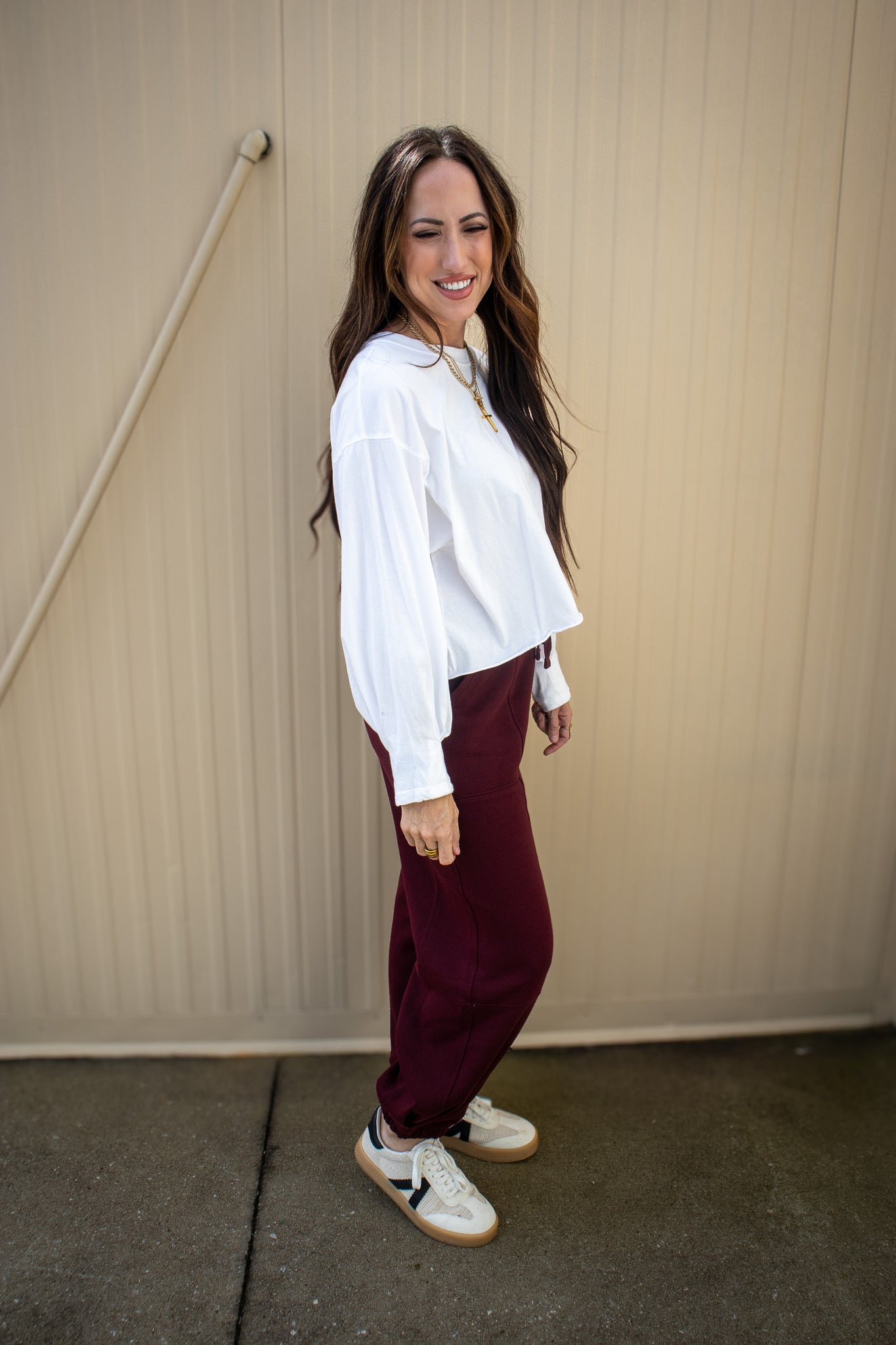 Weekend Barrel Fleece Joggers - DARK CHERRY