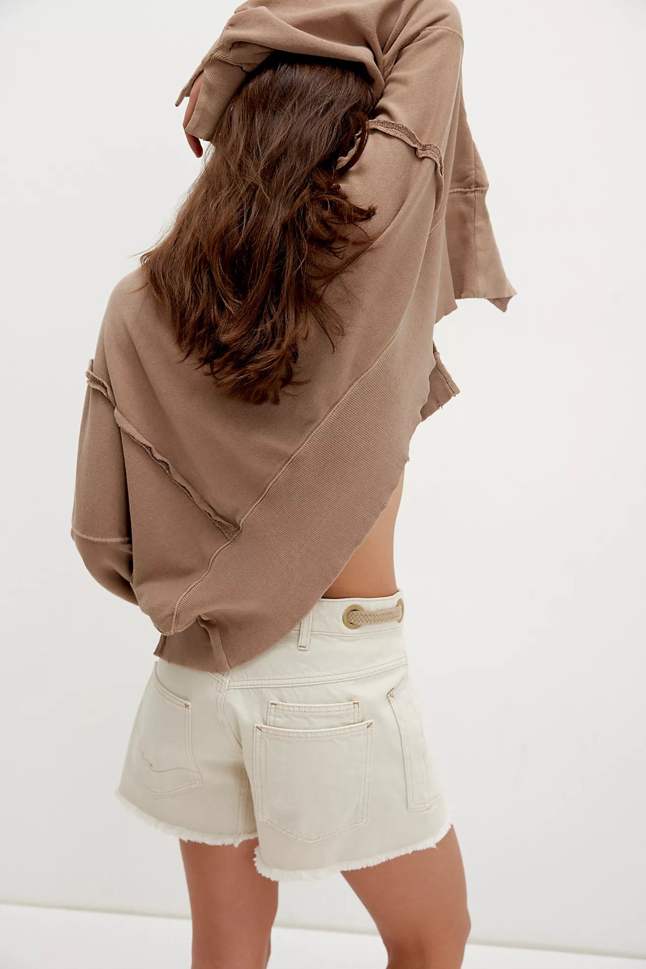 Free People - Moxie Barrel Shorts - WHITE