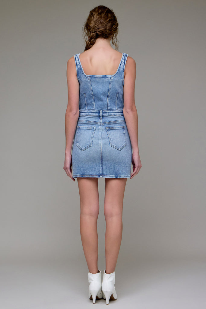 Hidden - Roxy Denim Stretch Mini Dress